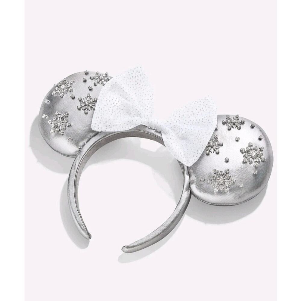 Baublebar Disney Silver Snowflake Minnie Ears Headband Christmas 2024 NEW